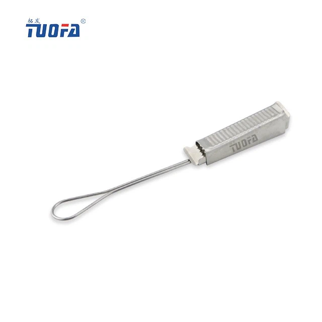 Drop Wire Clamp Applied Message Cable Attaching Flat Fiber Without Slippage