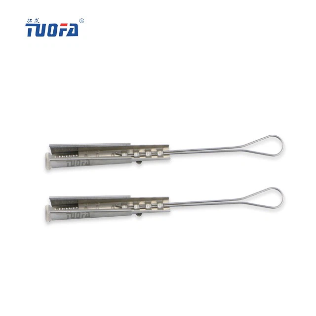 FTTH Fiber Optic Cable Stainless Steel Drop Wire Clamp
