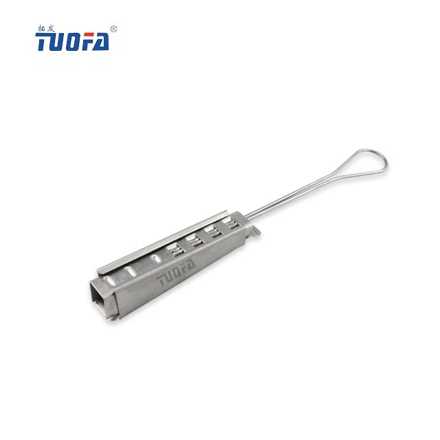 FTTH Fiber Optic Cable Stainless Steel Drop Wire Clamp